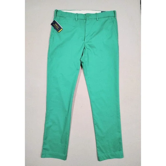 Polo Golf Ralph Lauren Mens Chino pants Slim 33x31 Green Performance  NWT - Picture 10 of 10